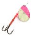 Vintage   Luhr Jensen Spinner Glow, 2/5oz white pink Glow - glows in the dark spinning lure #20930