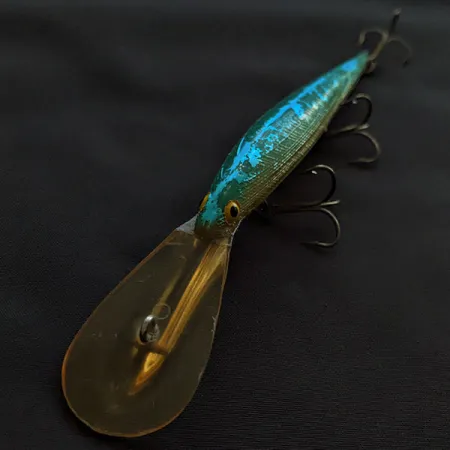 Vintage Bill Norman Deep Shiner Minnow, 2/5oz silver/blue fishing lure #20934