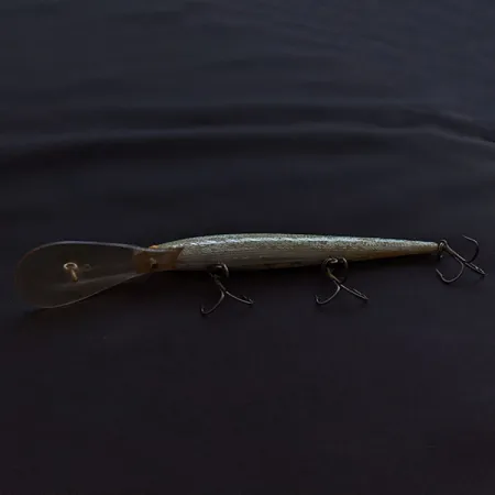 Vintage Bill Norman Deep Shiner Minnow, 2/5oz silver/blue fishing lure #20934