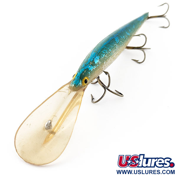 Vintage   Bill Norman Deep Shiner Minnow, 2/5oz silver/blue fishing lure #20934