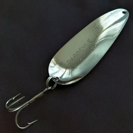 Vintage Eppinger Dardevle, 1oz nickel fishing spoon #20946