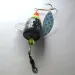 Vintage  Yakima Bait Spin-N-Glo, 1/4oz Mylar Wings - Glitter Chartreuse Black spinning lure #20952