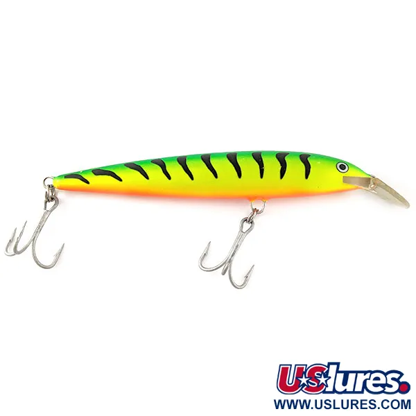 Vintage   Rapala Floating Magnum 18, 1 1/2oz Fire tiger fishing lure #20955