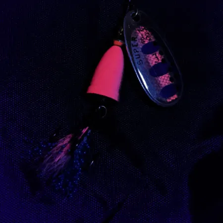 Vintage Blue Fox Super Vibrax 3, 1/4oz spinning lure #20979