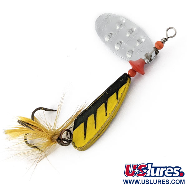 Vintage  Abu Garcia Abu Hi-Fi, 1/4oz nickel/yellow spinning lure #20980