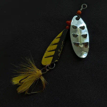Vintage Abu Garcia Abu Hi-Fi, 1/4oz nickel/yellow spinning lure #20980
