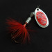 Vintage  Yakima Bait Worden's Sonic Rooster Tail, 1/4oz nickel/red spinning lure #20981