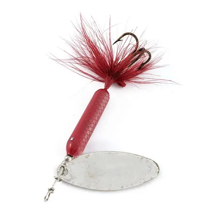 Vintage Yakima Bait Worden’s Original Rooster Tail, 2/5oz silver/red spinning lure #20984