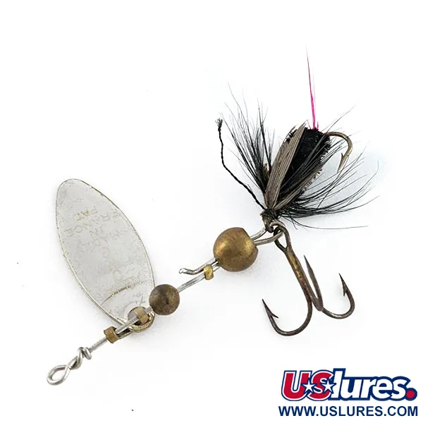 Vintage   Mepps Aglia Long 1, 3/32oz silver spinning lure #20985