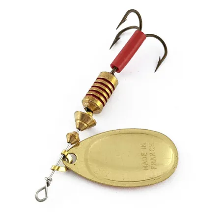 Vintage Mepps Aglia 3, 1/4oz gold/red spinning lure #20986