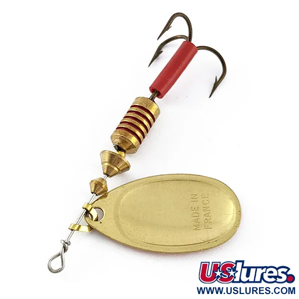 Vintage   Mepps Aglia 3, 1/4oz gold/red spinning lure #20986