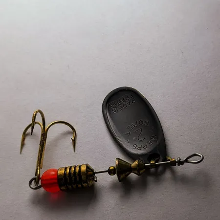 Vintage Mepps Black Fury 2, 3/16oz black/green spinning lure #20987