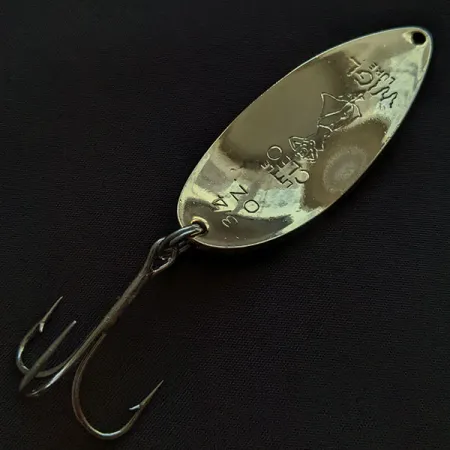 Vintage Seneca Little Cleo (Hula Girl), 3/4oz gold/red fishing spoon #20995