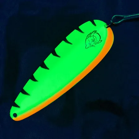 Vintage Eppinger Dardevle Troll Devle, 1 1/3oz Fire tiger fishing spoon #21003