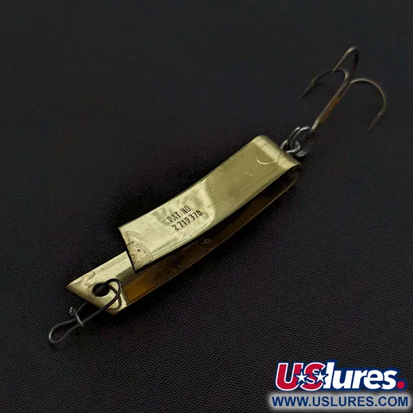 Vintage Luhr Jensen Super-Duper 506, 1/4oz gold fishing spoon #21009
