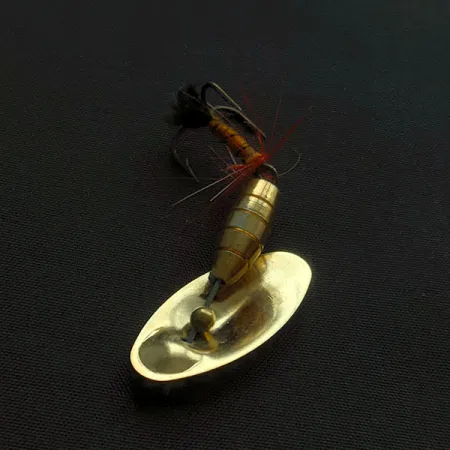 Vintage Panther Martin Zavorra con Mosca, 3/16oz gold spinning lure #21015