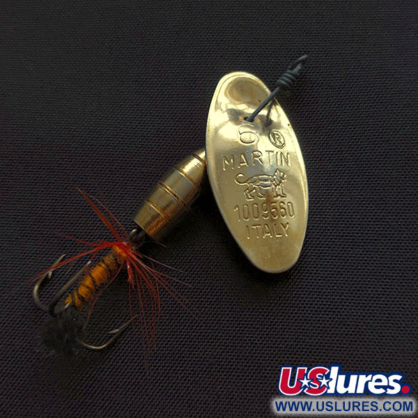 Vintage   Panther Martin Zavorra con Mosca, 3/16oz gold spinning lure #21015