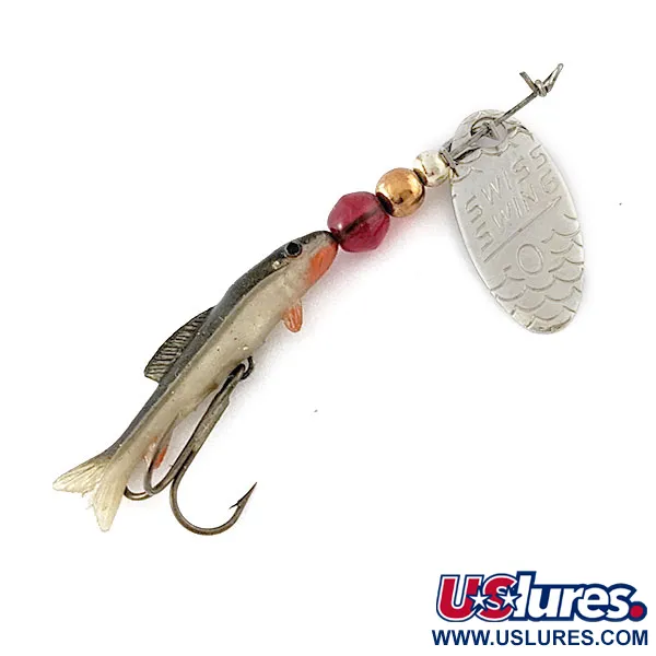  Renosky Lures Swiss Swing 0 Mino, 3/64oz nickel spinning lure #21016