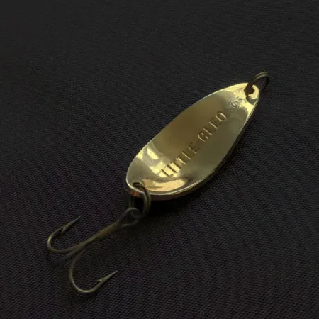 Vintage Seneca Little Cleo, 3/16oz gold fishing spoon #21017