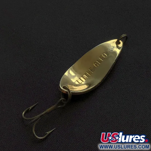 Vintage Seneca Little Cleo, 3/16oz gold fishing spoon #21017