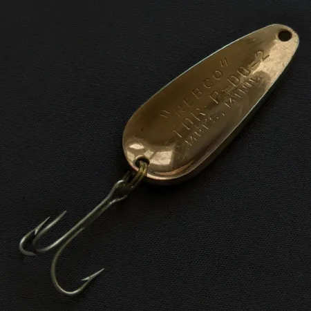 Vintage Nebco Tor -P-Do 2, 1/2oz black/yellow/copper fishing spoon #21020