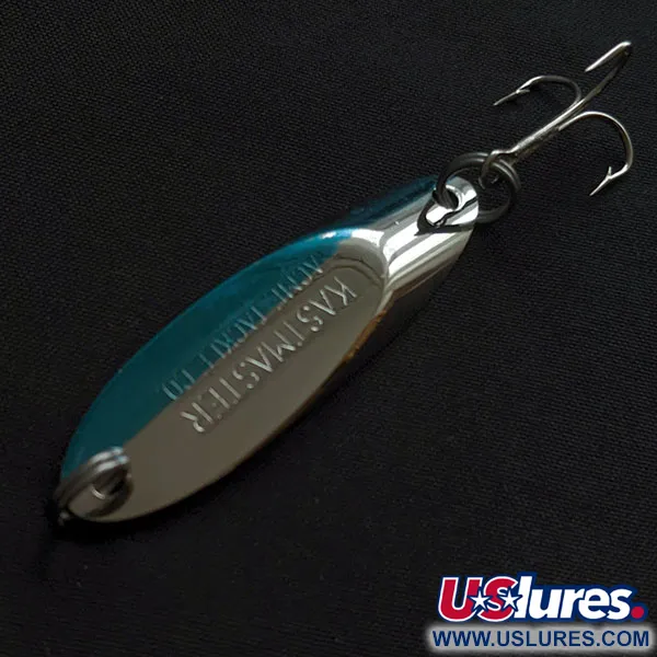 Vintage Acme Kastmaster, 3/8oz nickel/blue fishing spoon #21022