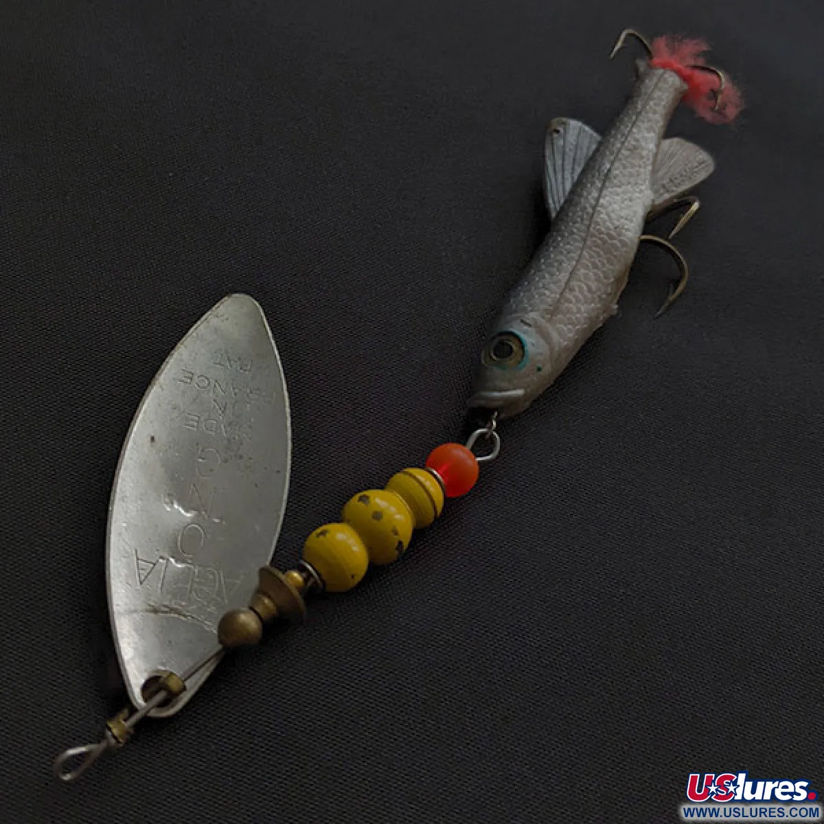 antique mepps fishing lures Vintage Vintage Mepps Aglia Long 3 Mino, 1/2oz silver spinning lure #21023