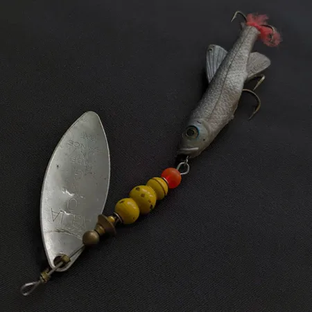 Vintage Vintage Mepps Aglia Long 3 Mino, 1/2oz silver spinning lure #21023
