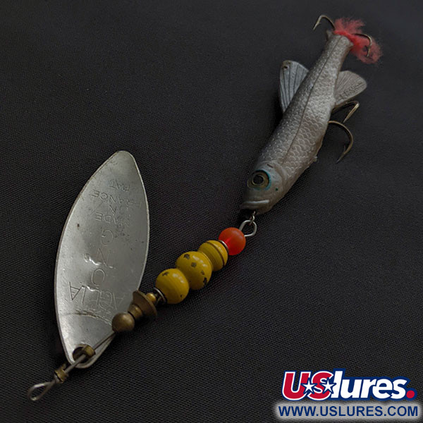 Vintage   Vintage Mepps Aglia Long 3 Mino, 1/2oz silver spinning lure #21023