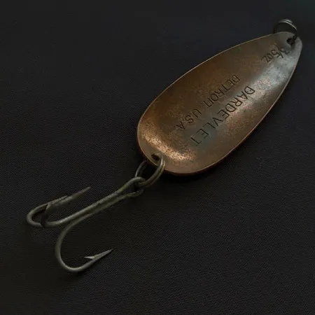 Vintage Eppinger Dardevle Dardevlet Detroit , 3/4oz Red Devle fishing spoon #21026