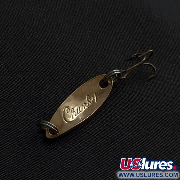 Vintage Acme Fiord Chunky, 3/32oz copper/red/white fishing spoon #21030