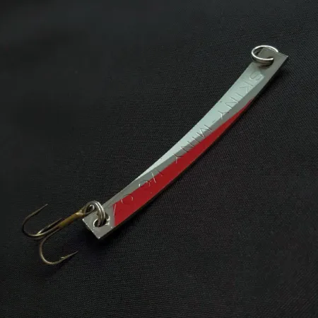 Vintage Yakima Bait Skiny-miny, 3/16oz nickel/red/white fishing spoon #21031