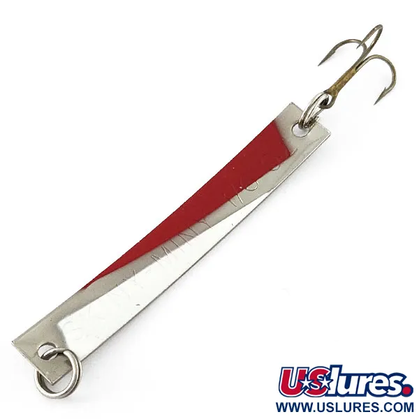 Vintage Yakima Bait Skiny-miny, 3/16oz nickel/red/white fishing spoon #21031