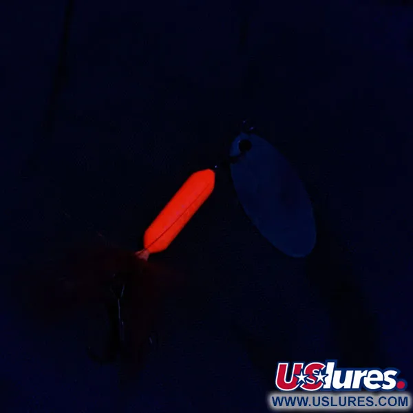 Vintage  Yakima Bait Worden’s Original Rooster Tail 3 UV, 3/16oz silver/red UV spinning lure #21050