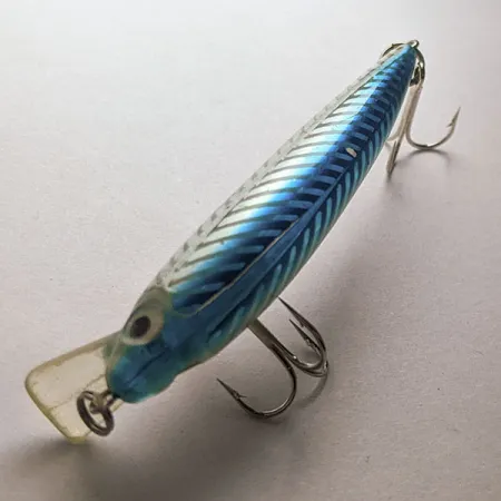 Vintage Rebel Ghost Minnow, 1/8oz blue fishing lure #21056