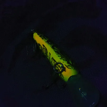 Vintage Mister Twister Sportfisher Deep Diver (Japan), 1/3oz Fire tiger fishing lure #21058