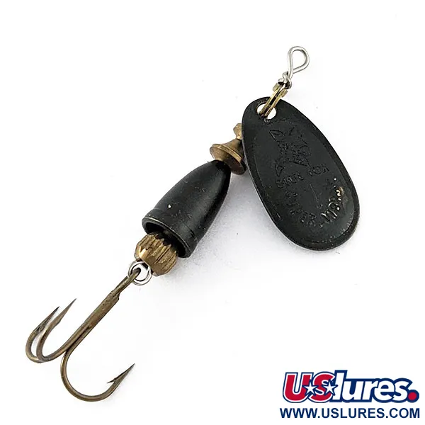 Vintage   Blue Fox Super Vibrax 1, 1/8oz black spinning lure #21060