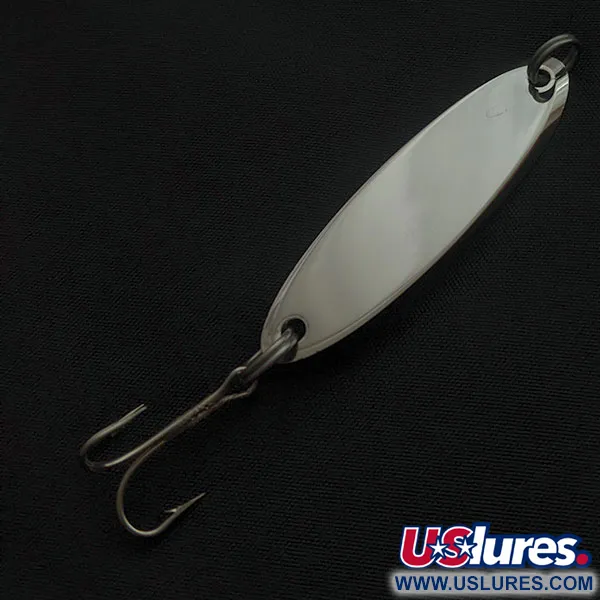 Vintage Acme Kastmaster, 1 1/4oz nickel/blue fishing spoon #21067