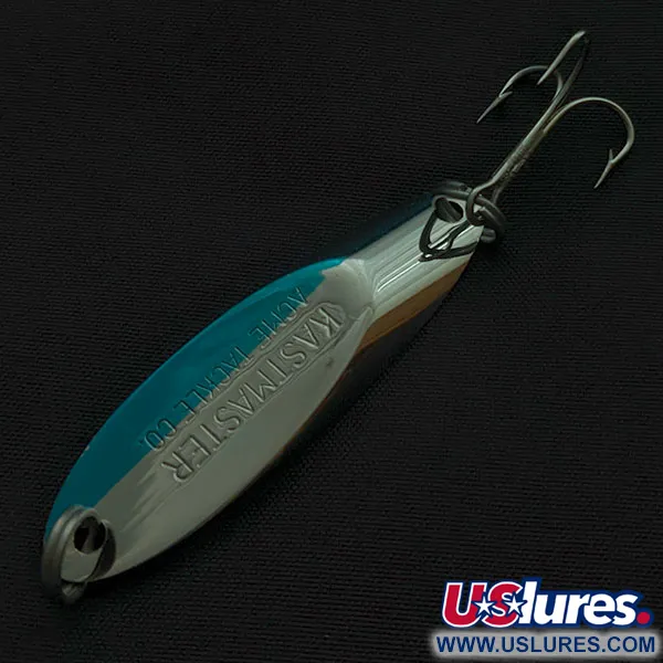 Vintage Acme Kastmaster, 1 1/4oz nickel/blue fishing spoon #21067
