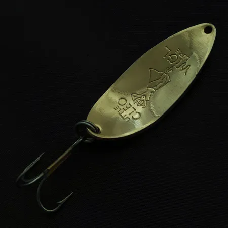 Vintage Seneca Little Cleo (Hula Girl), 1/2oz gold fishing spoon #21076