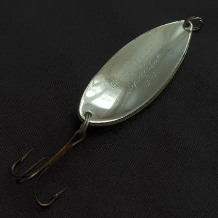Vintage Mister Twister Shelby Sportfisher UV, 3/4oz silver/orange UV fishing spoon #21112