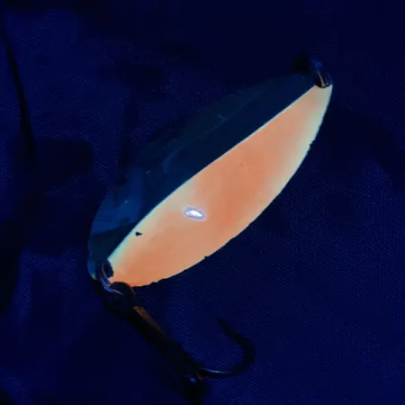 Vintage Mister Twister Shelby Sportfisher UV, 3/4oz silver/orange UV fishing spoon #21112
