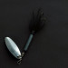 Vintage  Yakima Bait Worden’s Original Rooster Tail, 1/4oz silver/black spinning lure #21114