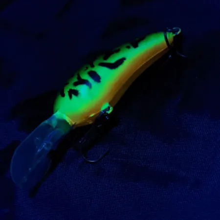 Vintage Norman Deep Baby N, 1/4oz Fire tiger fishing lure #21127