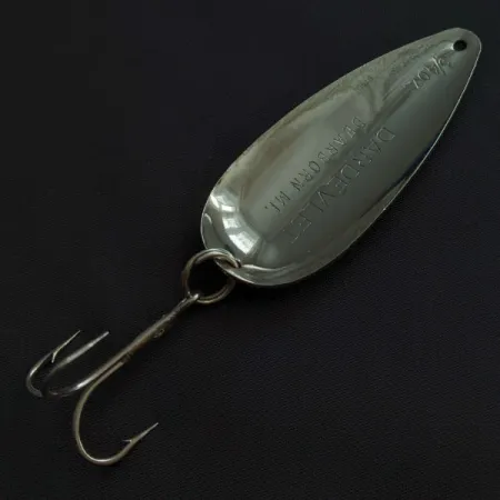 Vintage Eppinger Dardevle Dardevlet, 3/4oz Hammered nickel fishing spoon #21133