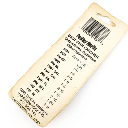 Panther Martin 6, 3/16oz pearl spinning lure #21140