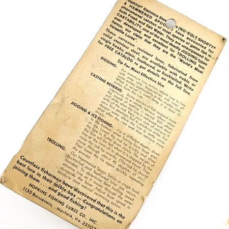 Hopkins No=Eql 4, 2 1/4oz nickel fishing spoon #21155