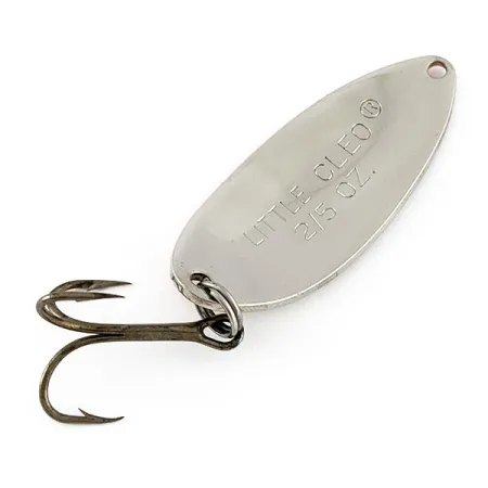 Vintage Acme Little Cleo, 2/5oz nickel/orange fishing spoon #21161