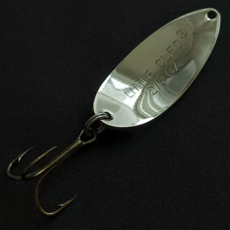 Vintage Acme Little Cleo, 2/5oz nickel/orange fishing spoon #21161