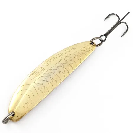 Vintage Acme Side-Winder, 3/4oz gold fishing spoon #21162